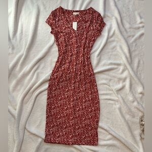 90s grunge midi floral print dress